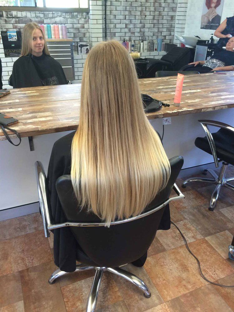 Hair Treatment in Progress — Hair Colour & Cuts in Maleny, QLD