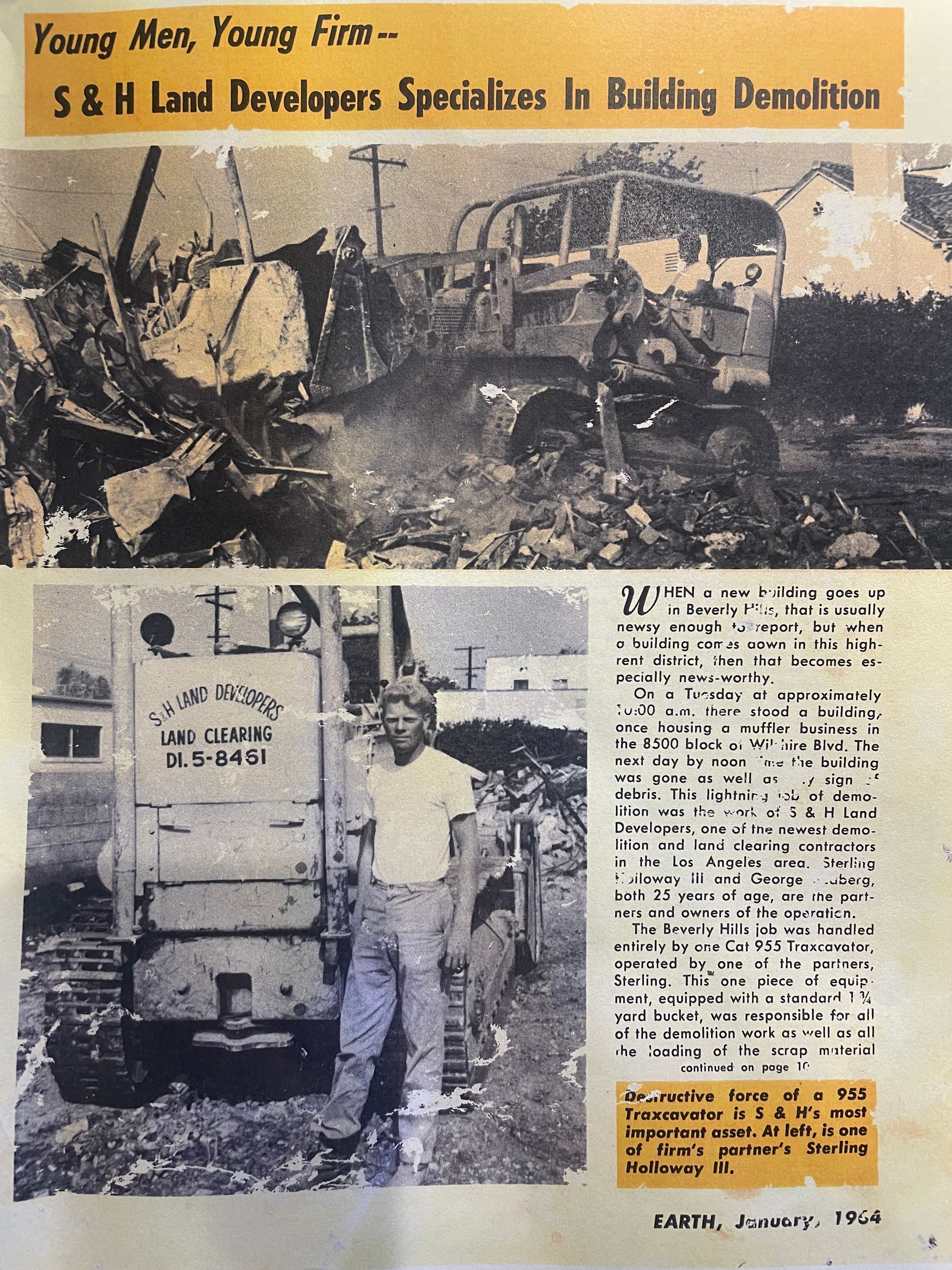Newspaper Article About Young Men Young Firm — Chicago, IL — Sterling Holloway Demolition