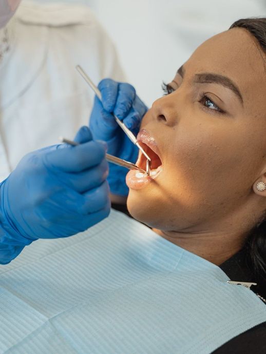 Woman Receiving Dental Care