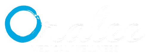 Un cerchio blu con la lettera o su uno sfondo bianco.