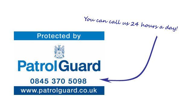PatrolGuard sign and phone number