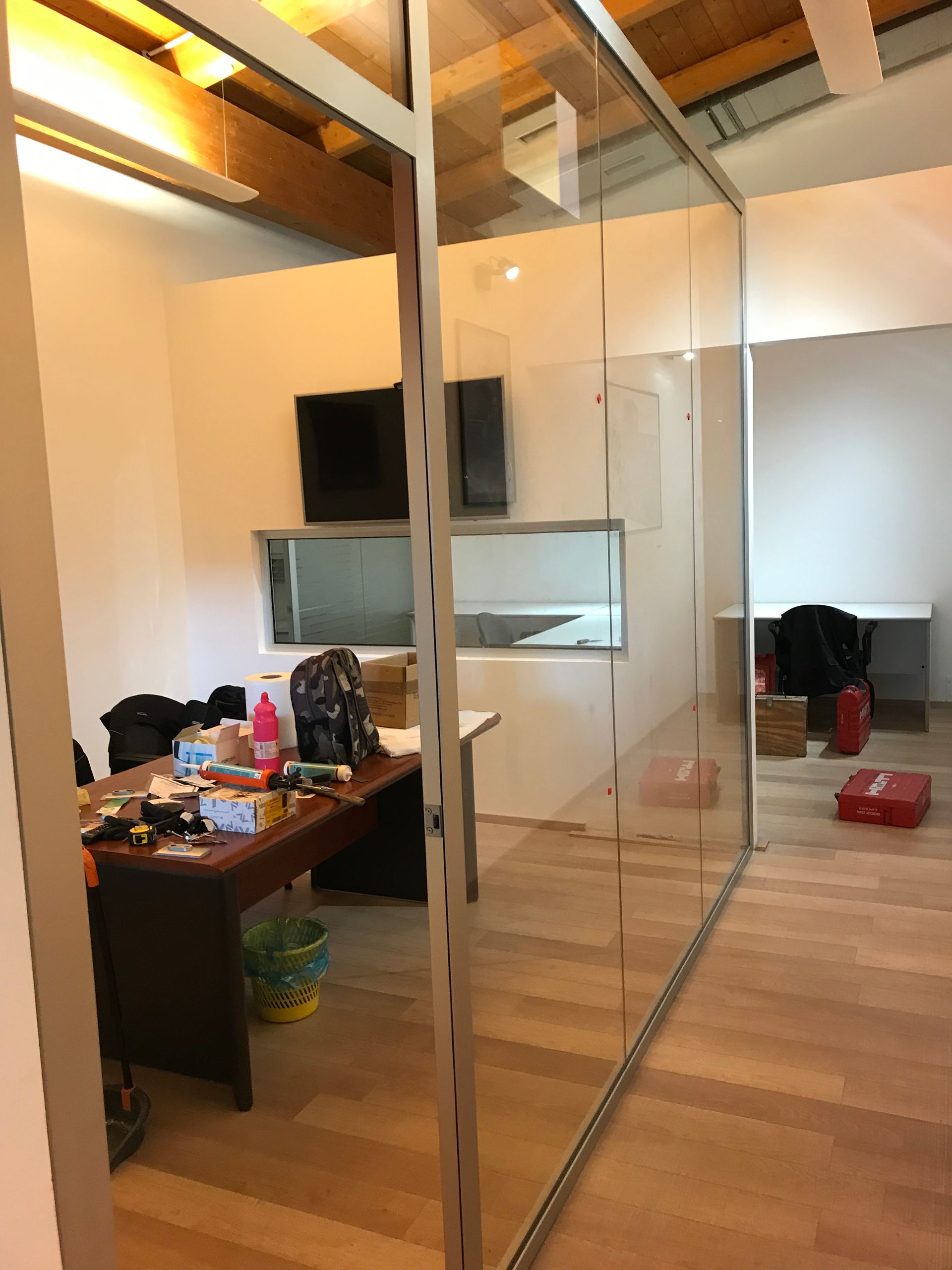 pareti in vetro ufficio