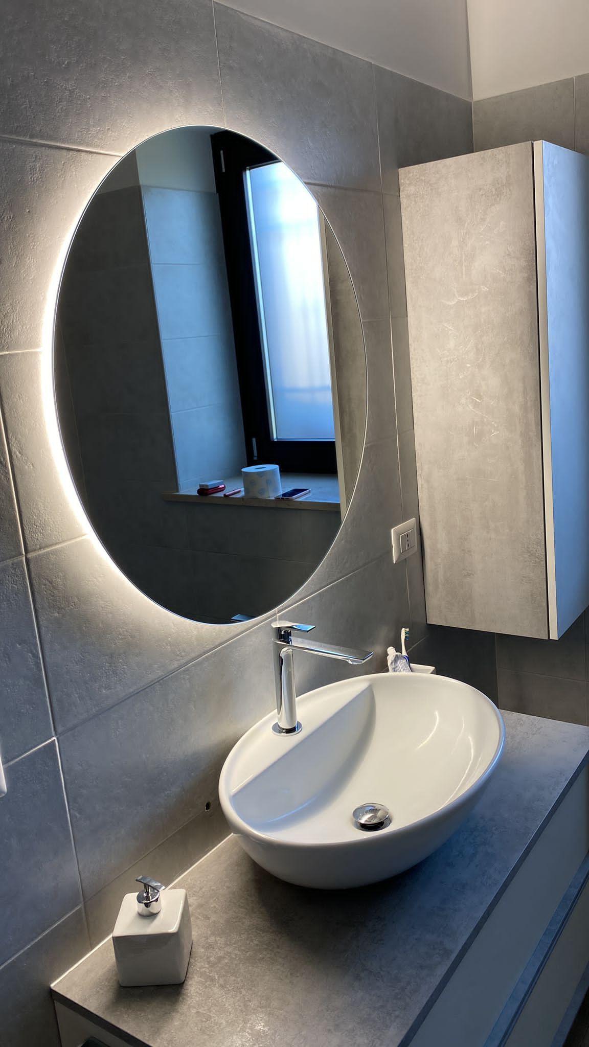 specchio rotondo su misura