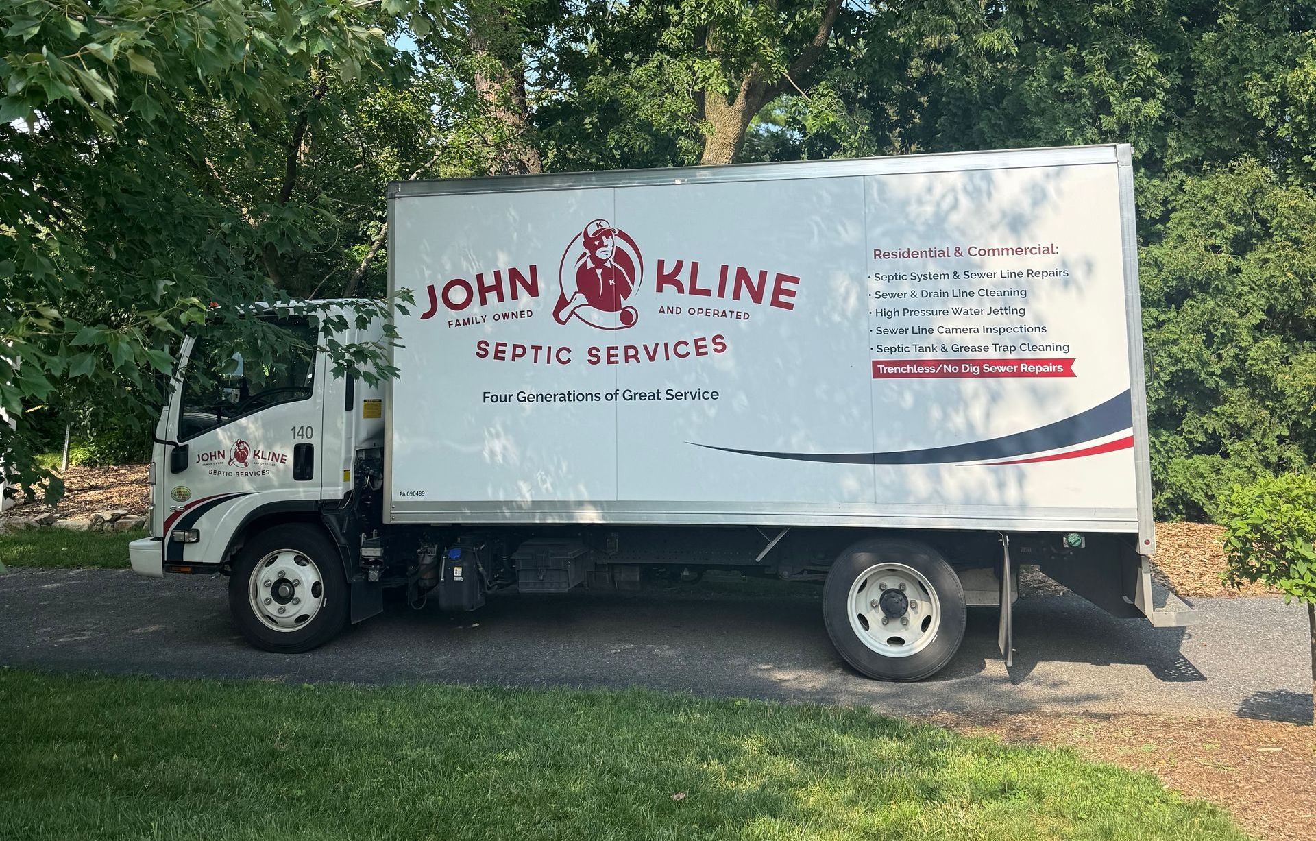 John Kline Septic Sewer Repair Vehicle