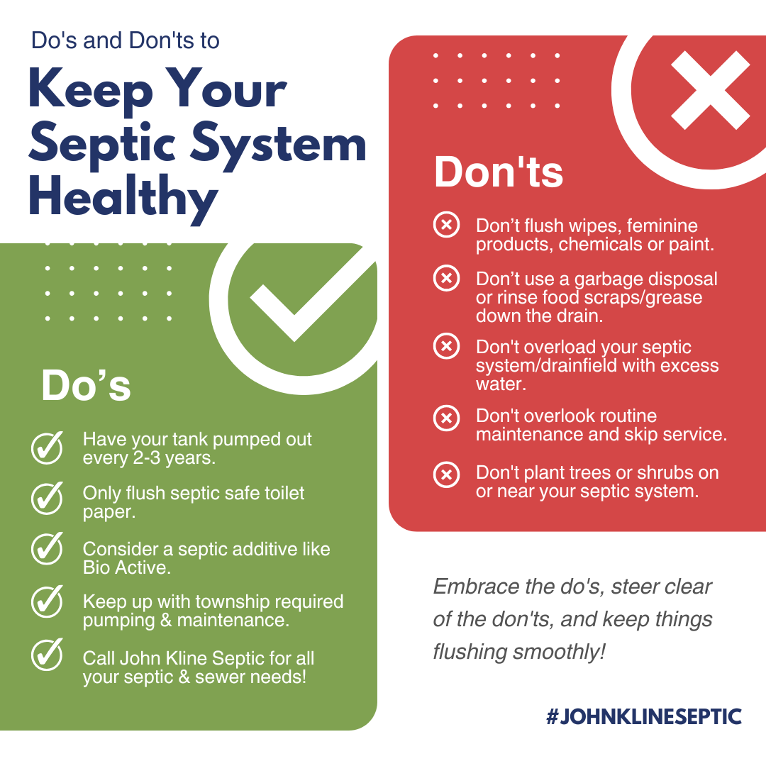 Do's and Don'ts for Septic Maintenance