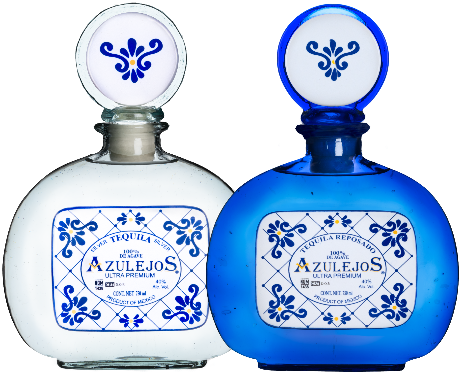 Azulejos Blanco & Reposado Classic Collection Bottles