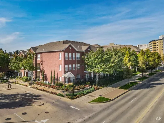 outside of apartment building  shot