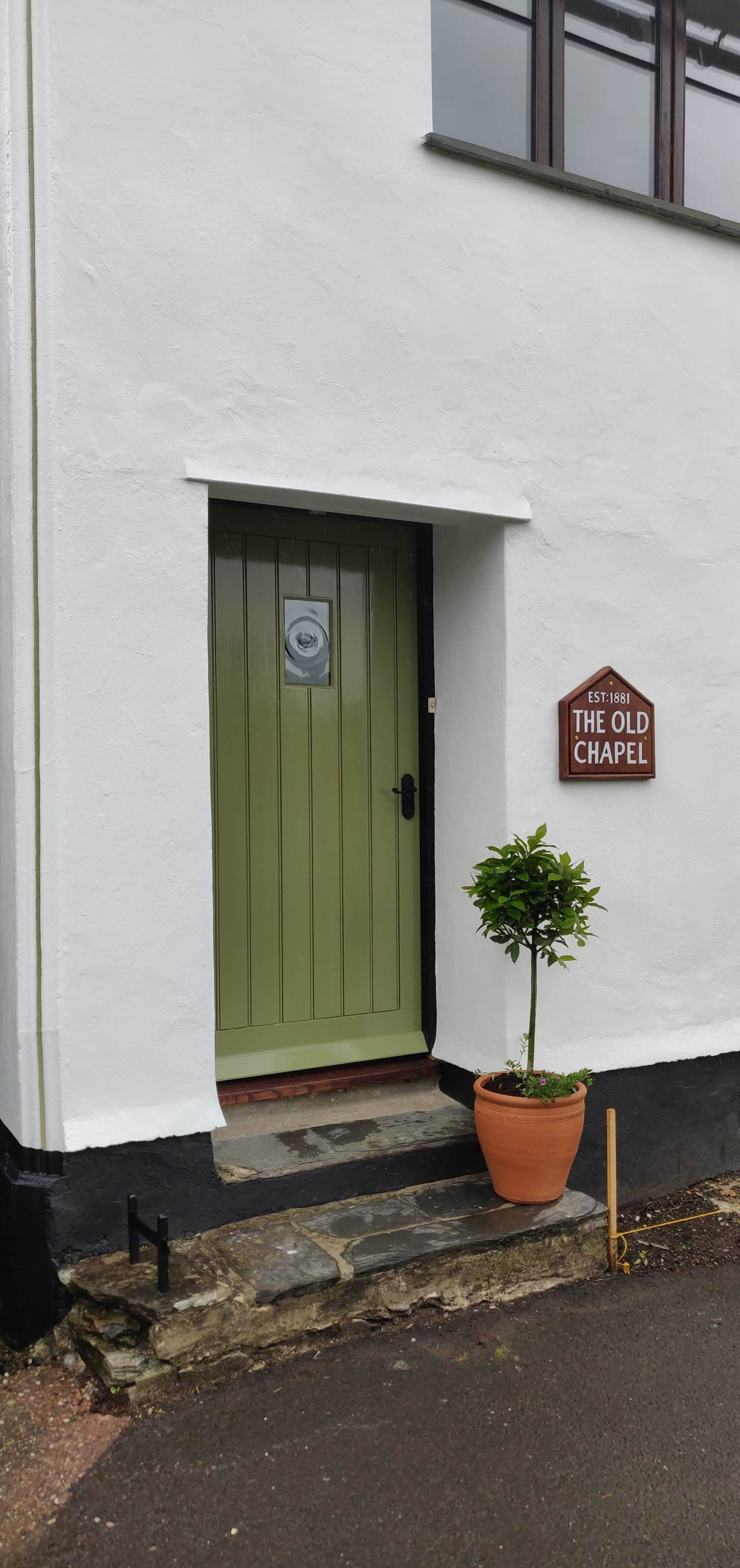 Front door of The Old Chapel
