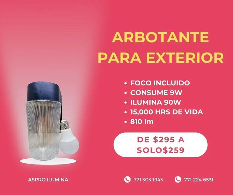 ASPRO ILUMINA - Arbotante para exterior