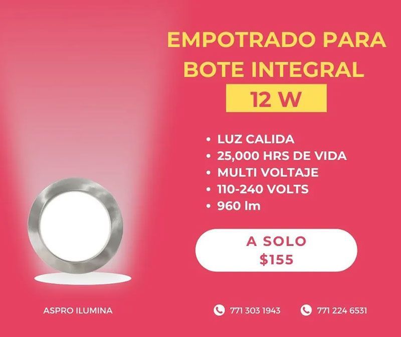 ASPRO ILUMINA - Empotrado para bote integral