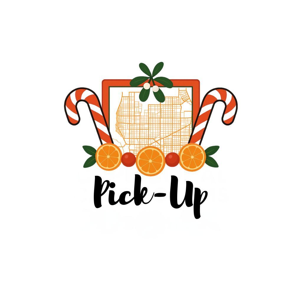 Jar of treats with chocolate-covered peppermint cookie, orange slice, and marshmallow ball on a plate.