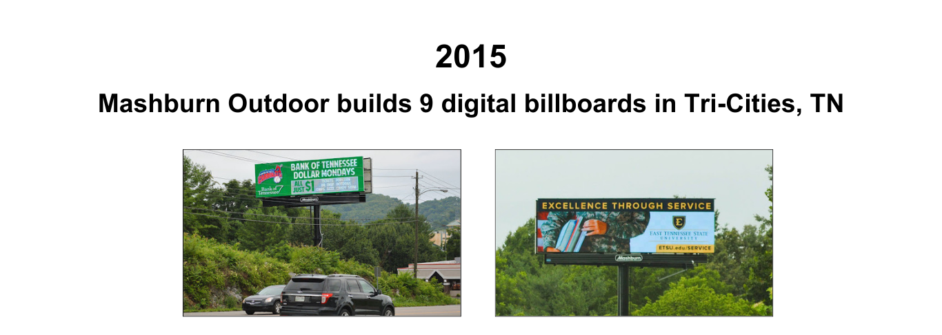 a picture of a billboard with the year 2016 on it