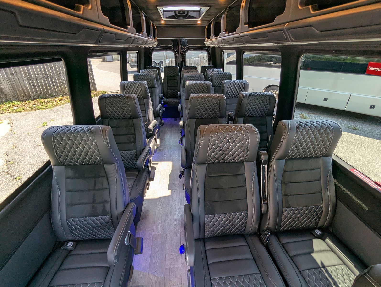 East End Wine Tasting Tour's Interior Luxury Sprinter Coach Style