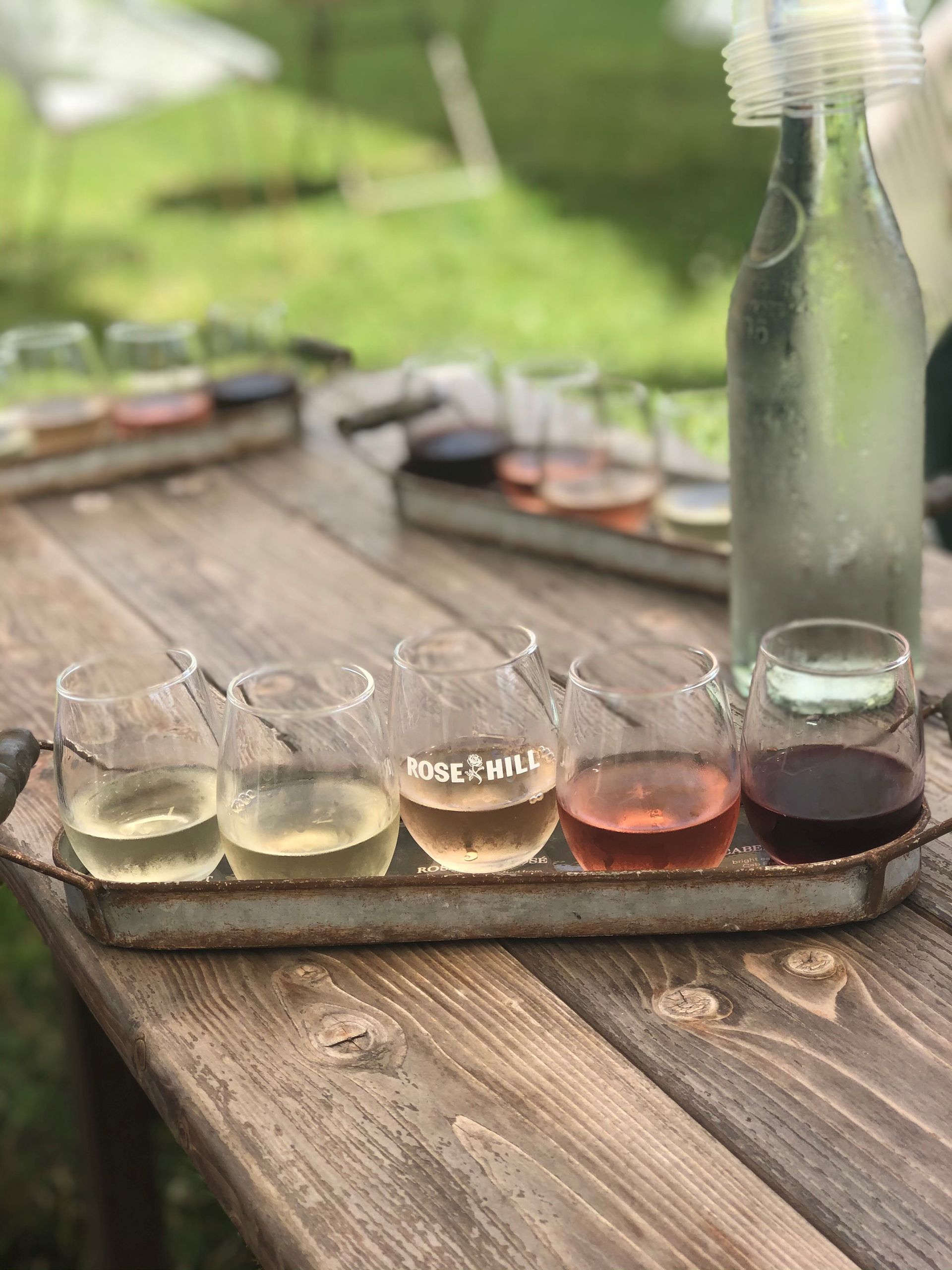 Croteaux Vineyard Steel Tray Wine Flight