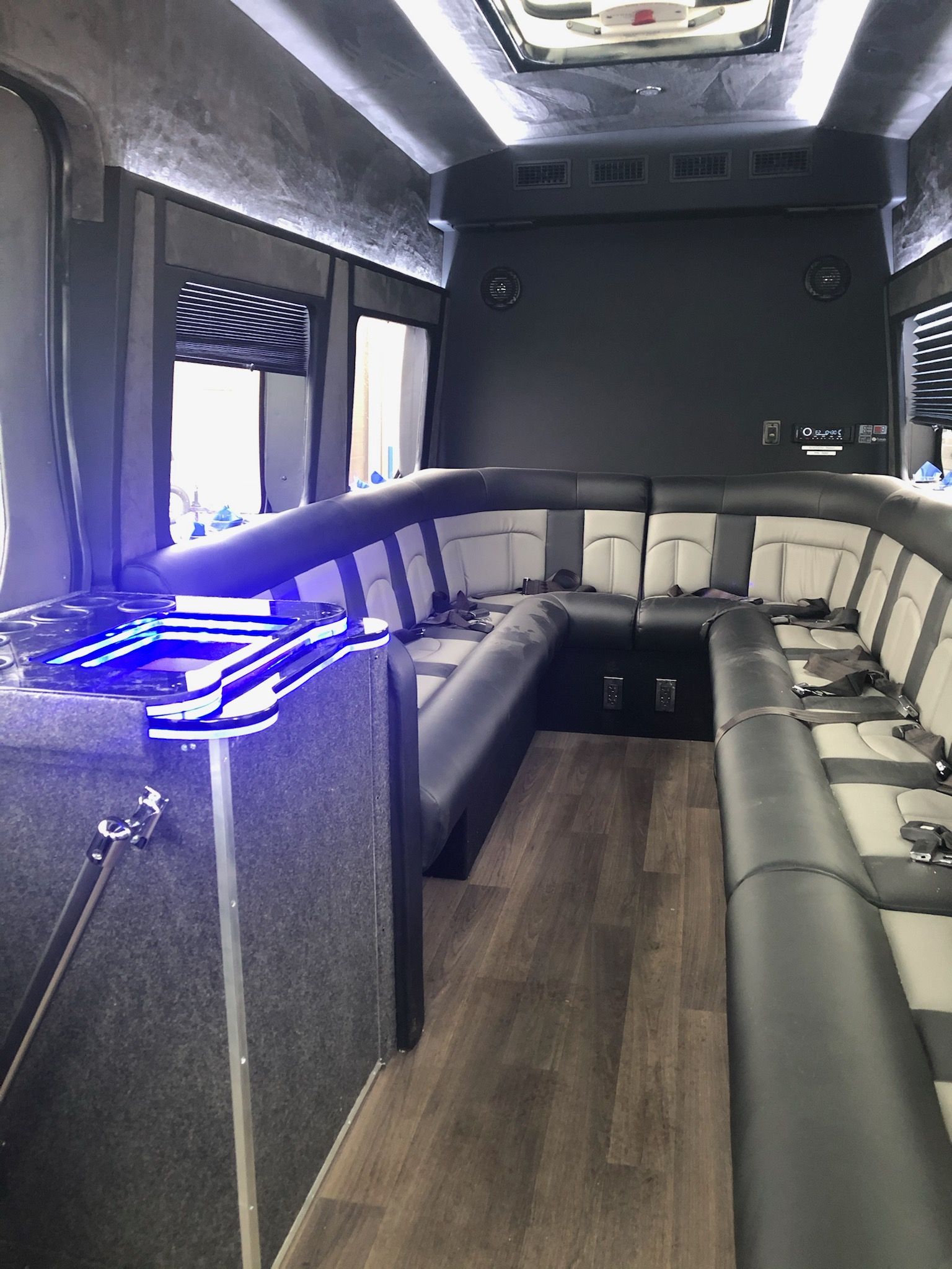 Interior View of another one of our Limo Style Vans