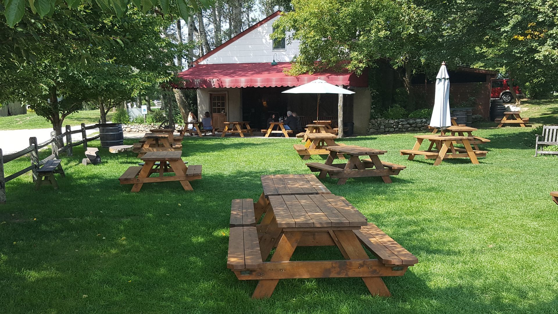 McCall Vineyard- Rustic Horse inspired Tasting Room - with Horse stalls turned seating areas on Long Island