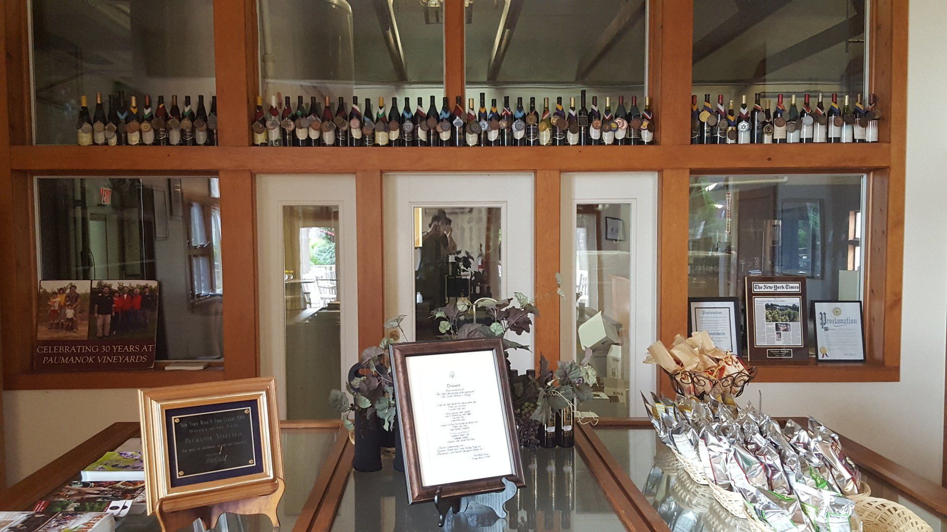 Paumanok Vineyard Tasting Room medal winners
