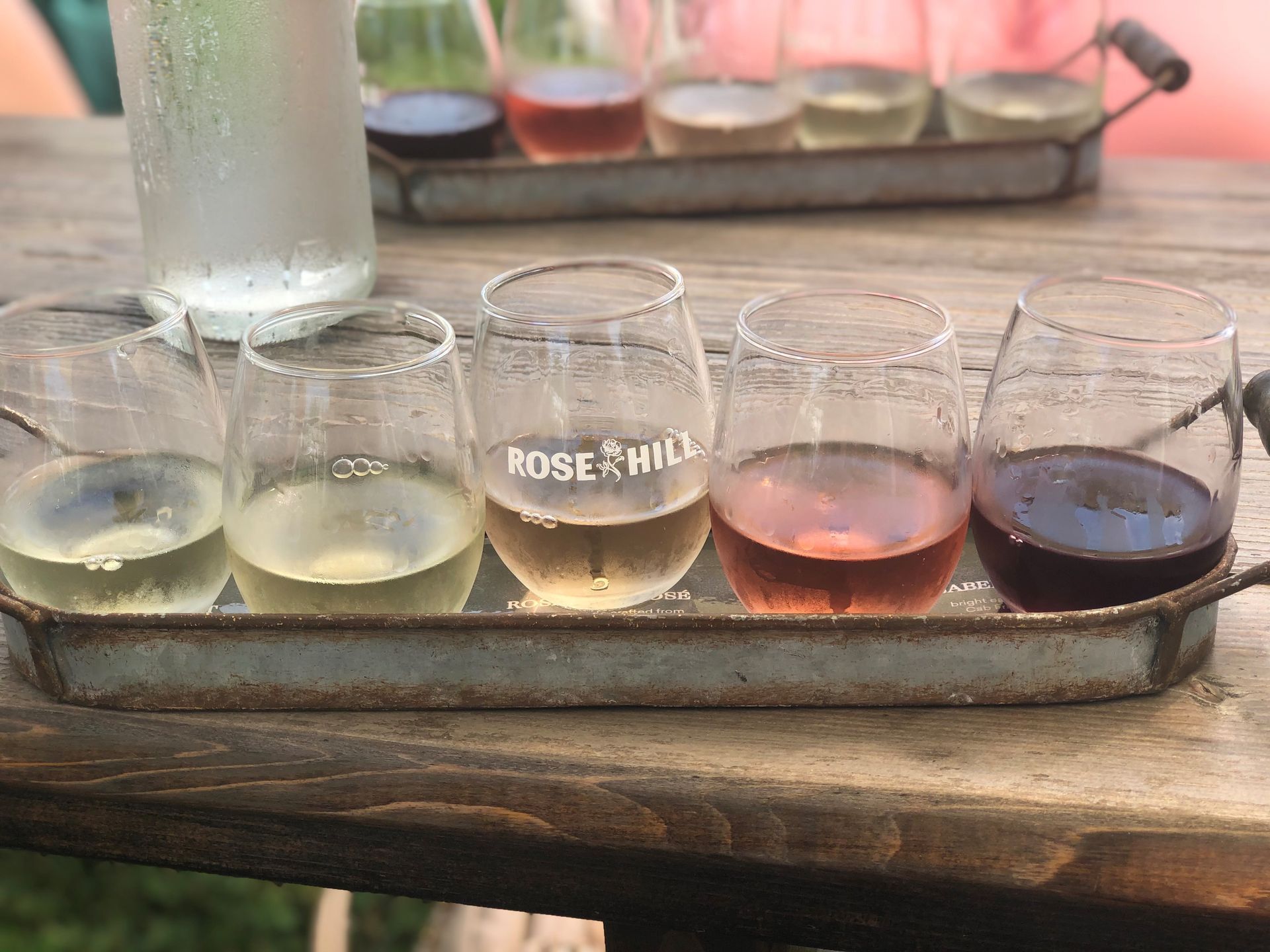 Rose Hill Vineyard- and a Flight of wines served vintage sytle 