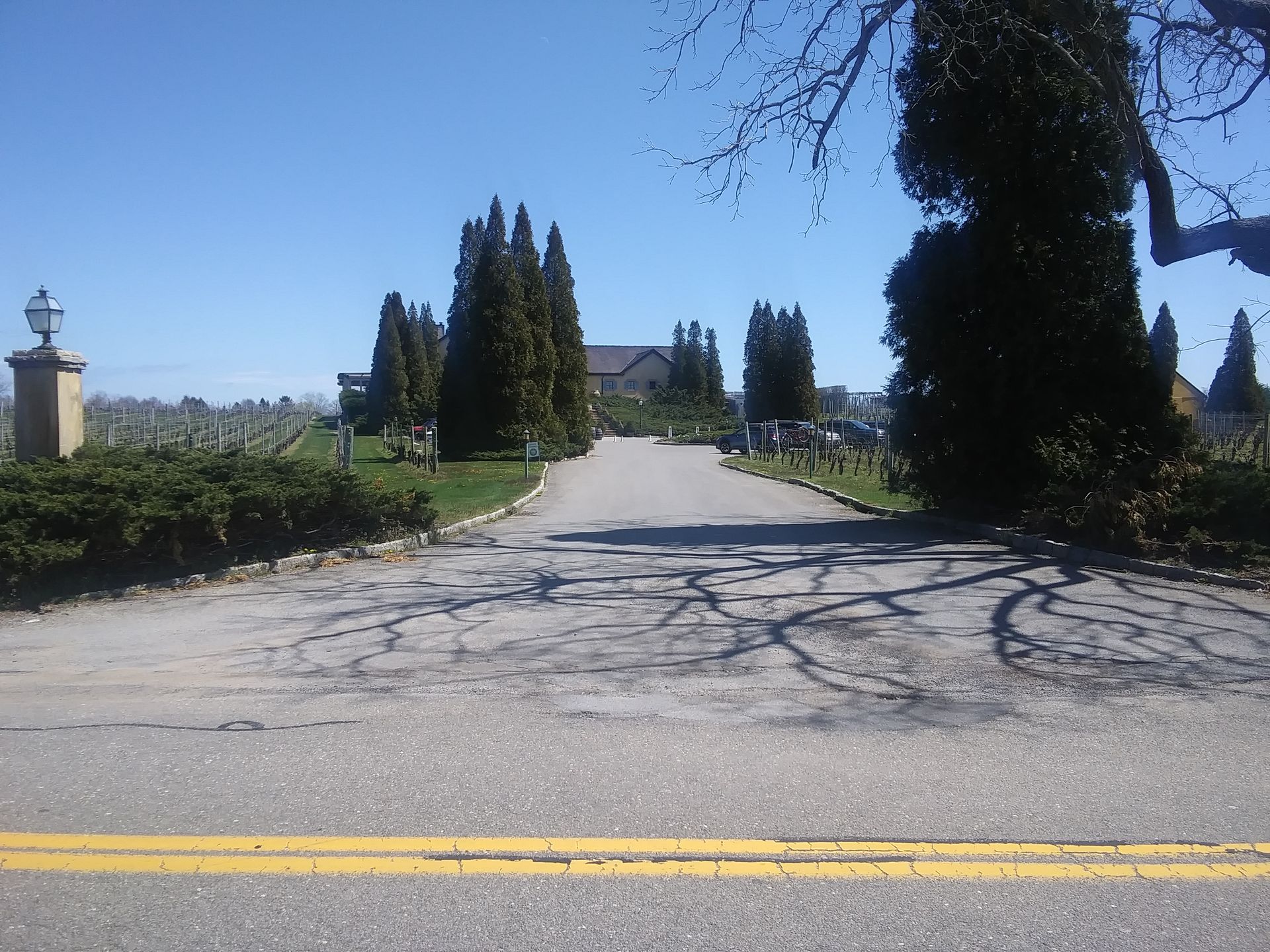 One of the Top Premium Wineries on Long Island. Wolffer Estate in the Hamptons Front Entrance.