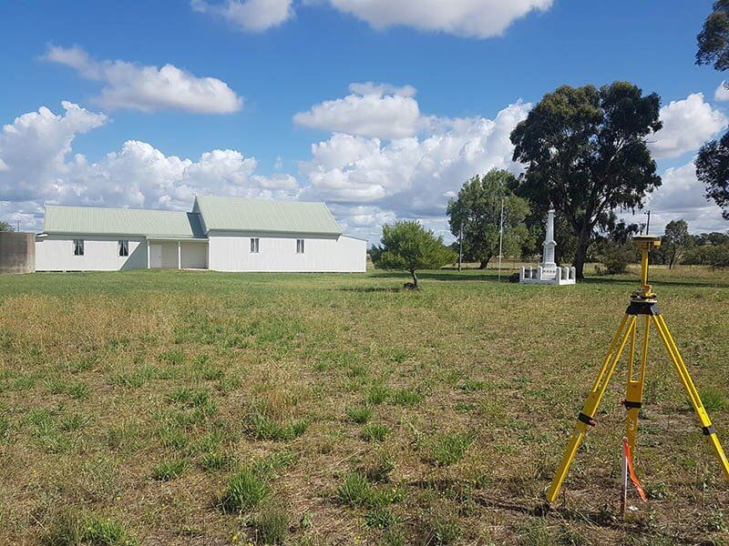 Building in a field being Surveyed — Boundary Survey Dubbo, NSW