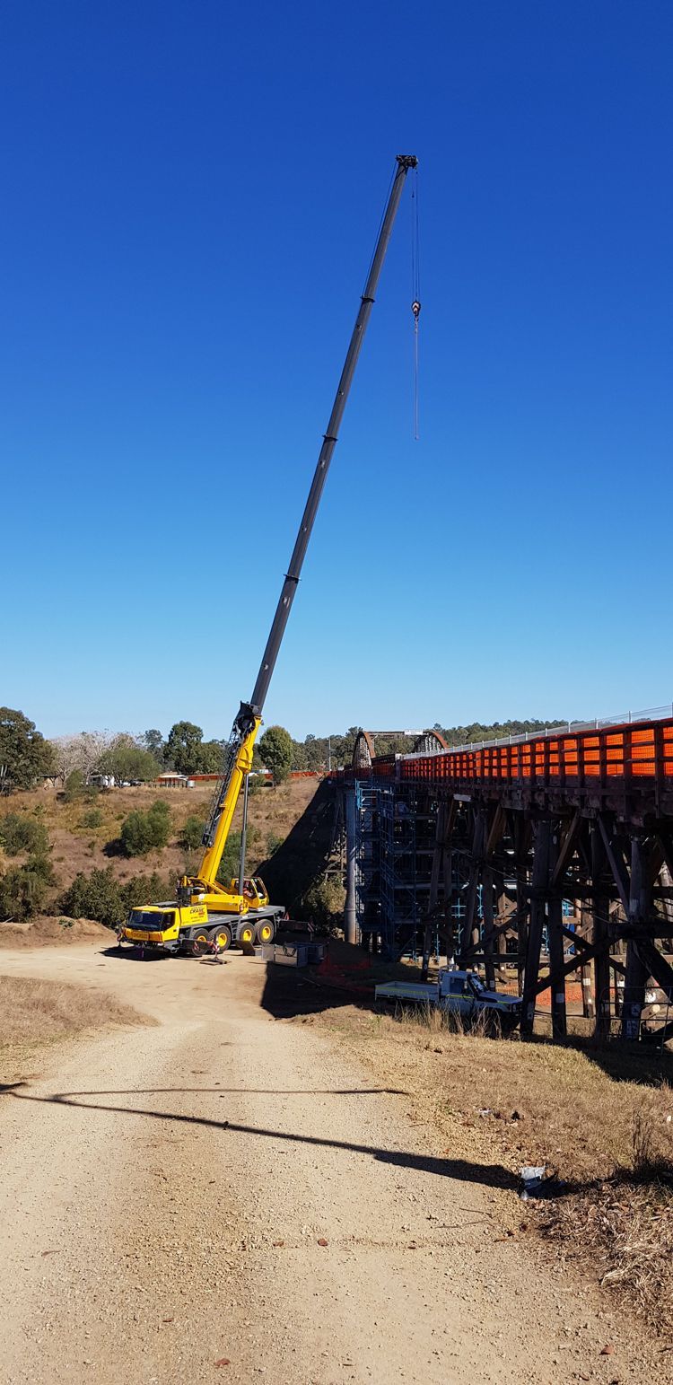 80t Grove All Terrain Cranes in the Bridge — Pialba, QLD — Wide Bay Crane Hire