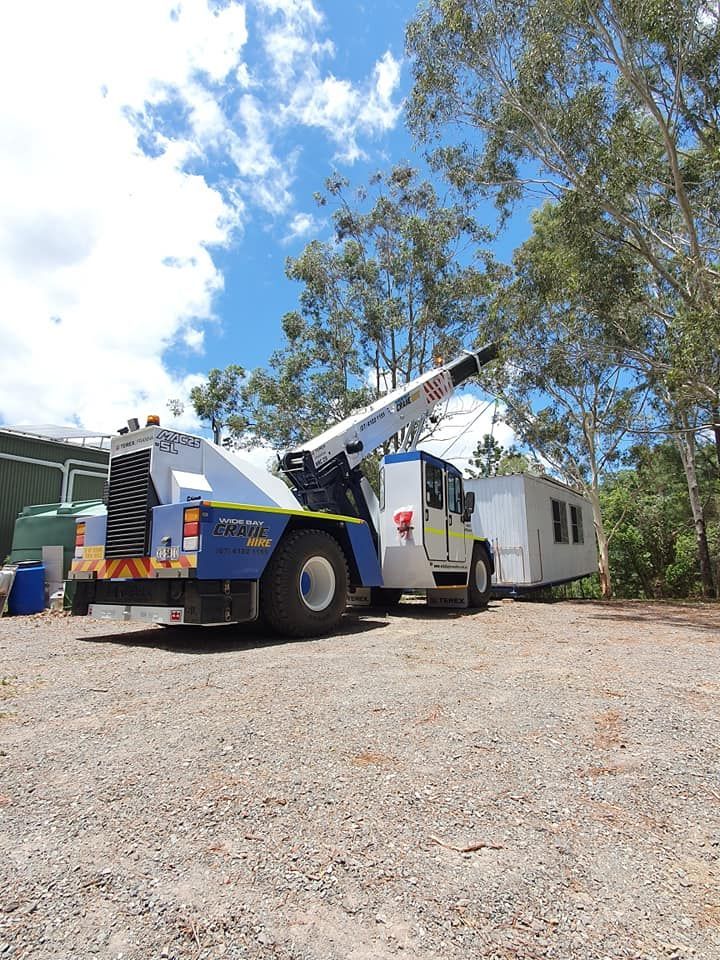 New 25t Franna Crane In Action — Pialba, QLD — Wide Bay Crane Hire