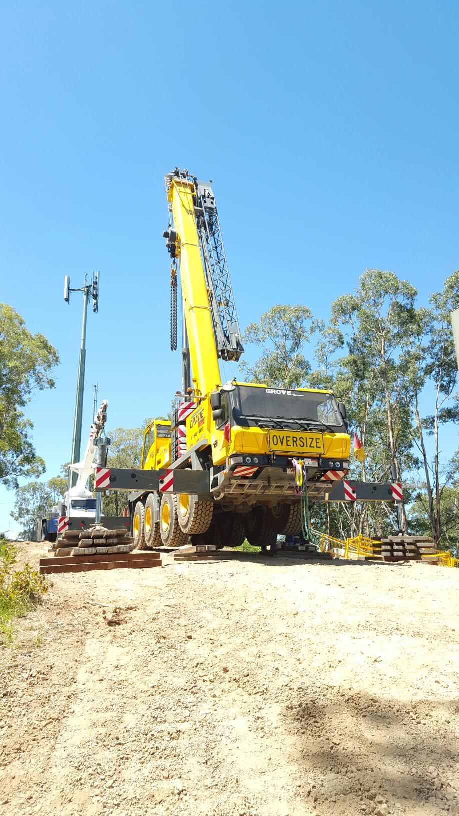 80t Grove All Terrain Cranes in the Road — Pialba, QLD — Wide Bay Crane Hire