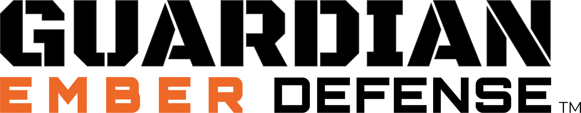 Guardian ember defense logo on a white background