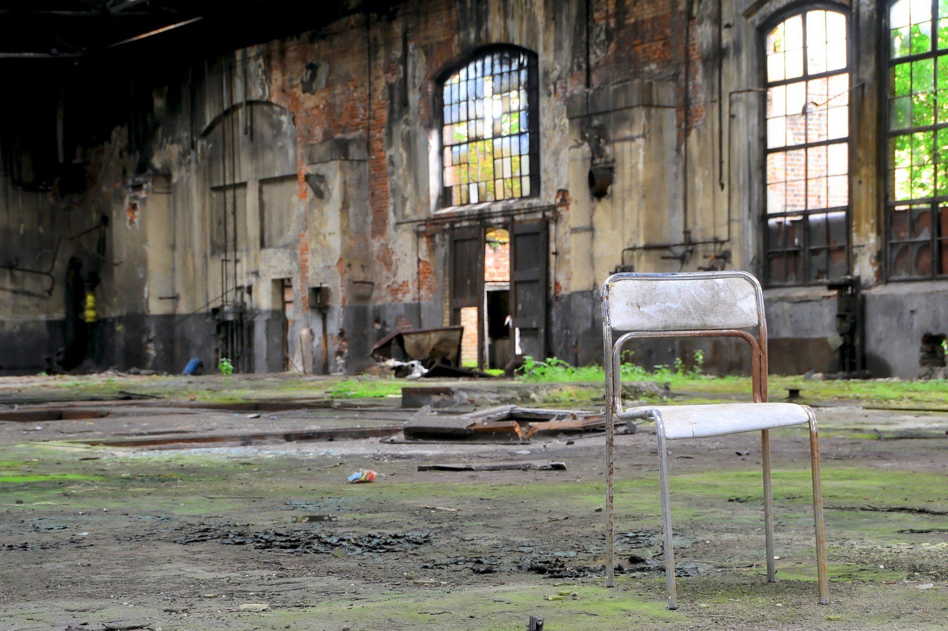 Derelict industrial building