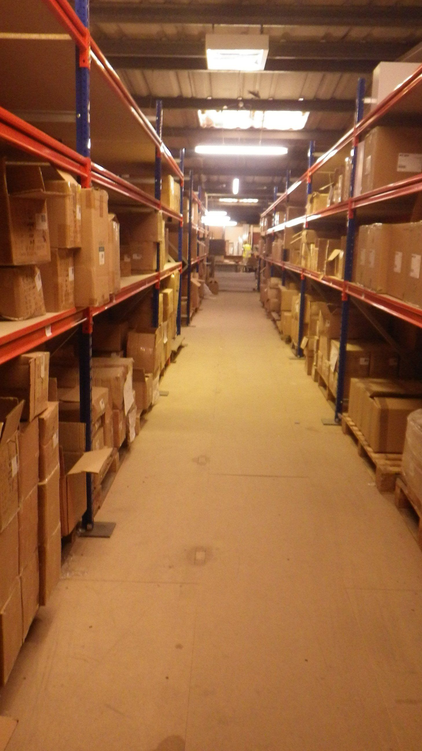 Large Warehouse with shelving