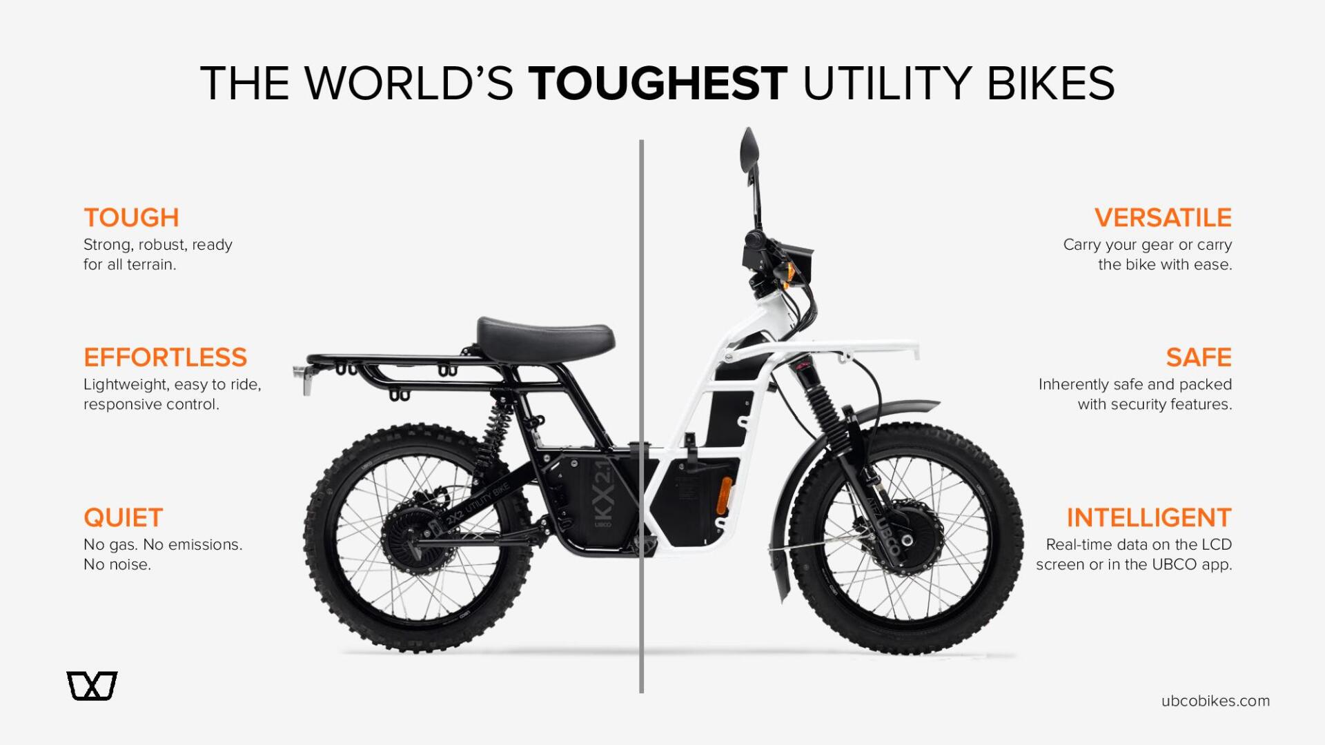 The world 's toughest utility bikes are tough , versatile , quiet , safe and intelligent.