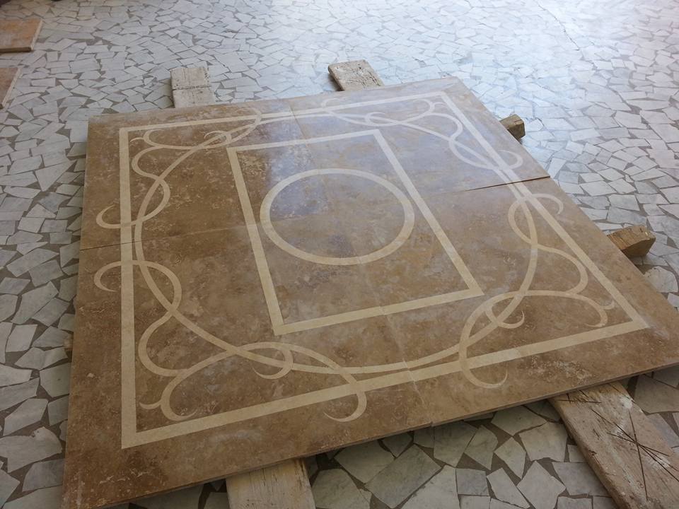 Pannello per pavimento in marmo