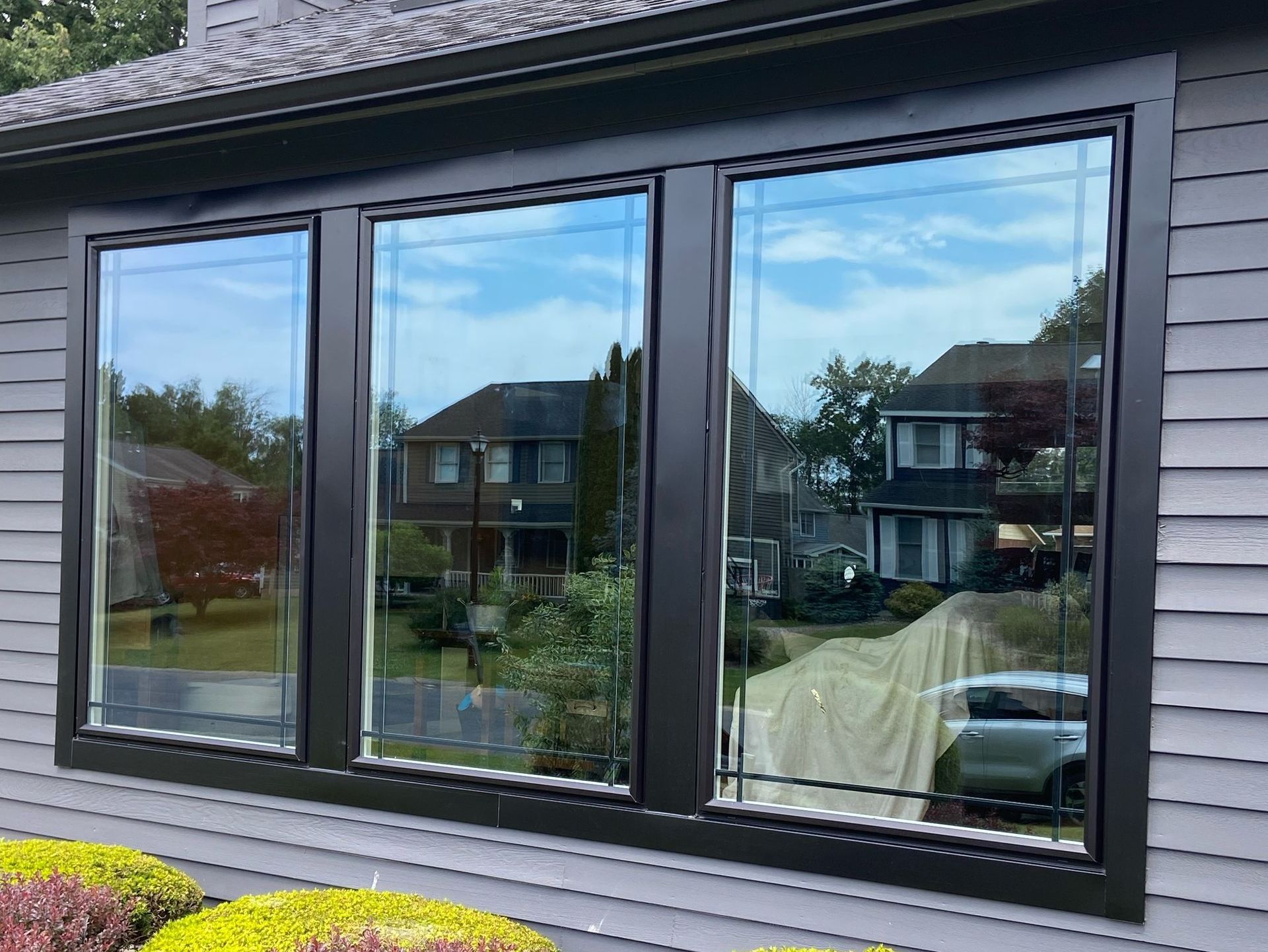 Black Frame Vinyl Windows CNY Syracuse,Clay, Rochester, NY Home