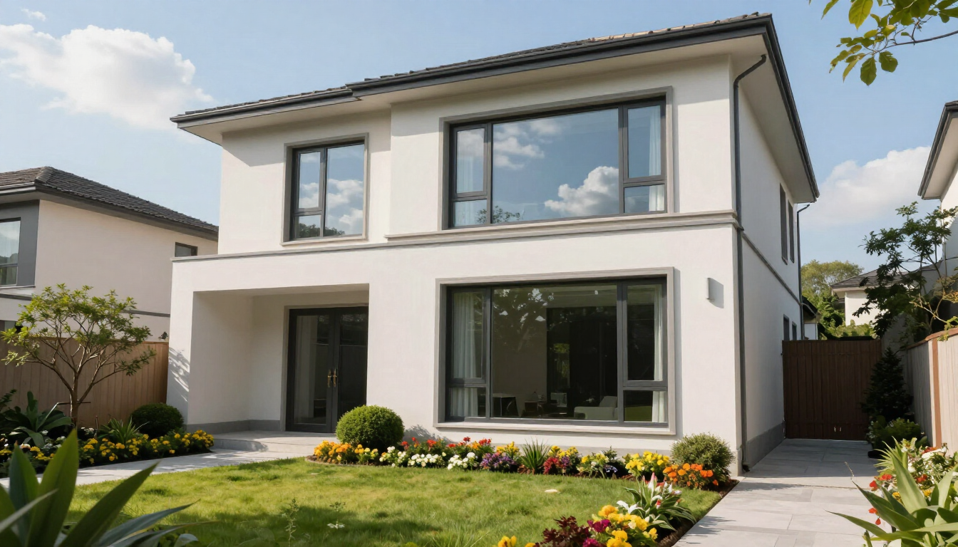 A professional cleaning windows to a streak-free finish.