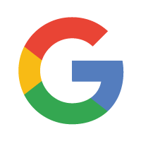 The google logo is a colorful circle with a letter g in the middle.