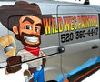 Cartoon cowboy with a paintbrush, advertising 