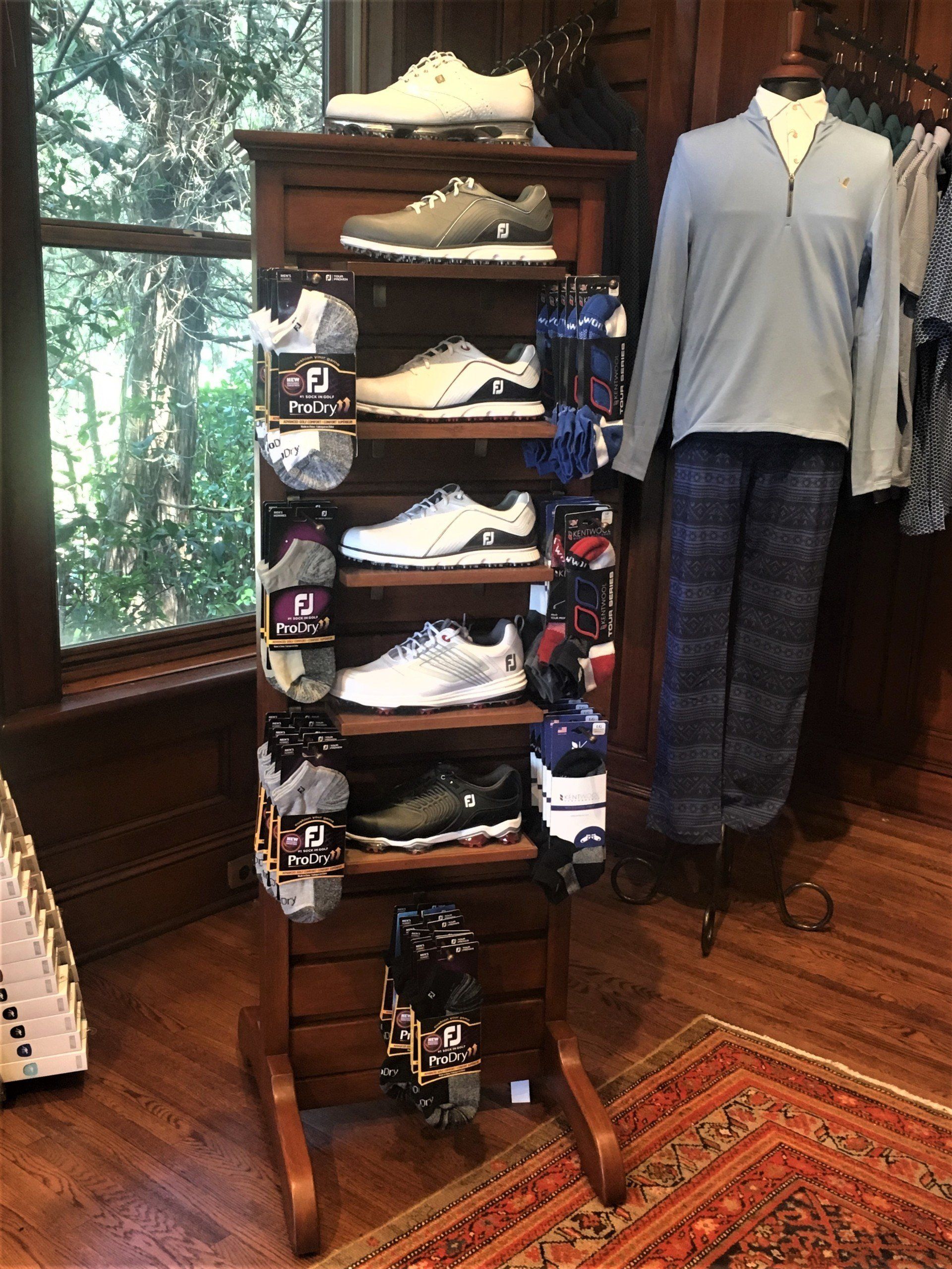 Hampstead Freestanding Display by Bauer International for golf  pro shop