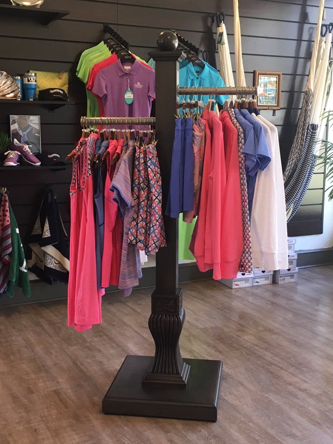 Golf Pro Shop hanging rack display by Bauer International
