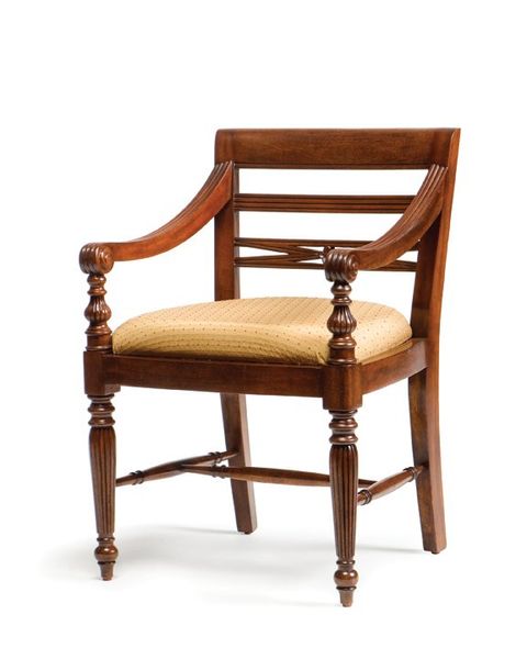 Colonial Arm Chair - Upholstered Seat