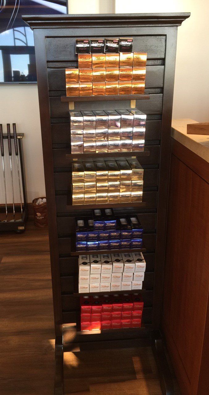 Hampstead Freestanding Slatwall Display by Bauer International for golf shop