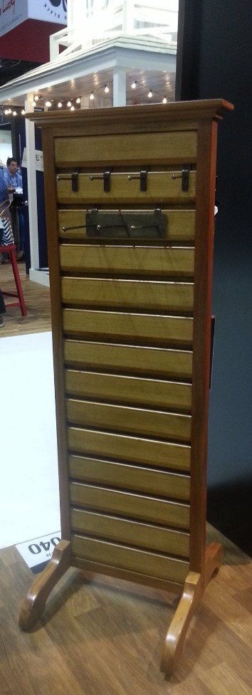 Hampstead Freestanding Slatwall Display by Bauer International for golf  pro shop