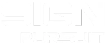 Sign Pursuit Limited  trnasparent white logo