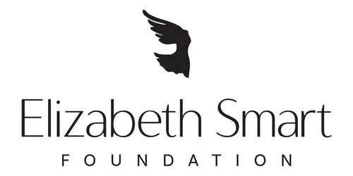 The Elizabeth Smart Foundation logo, featuring a stylized black bird wing icon above the organization's name.