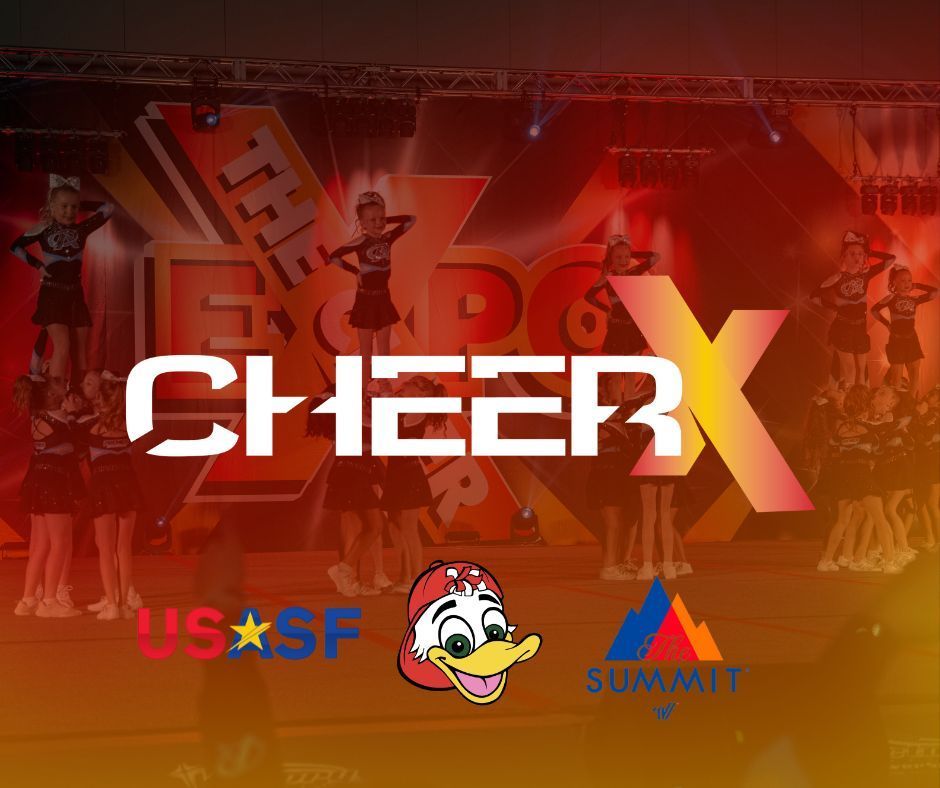 Cheer x is sponsored by us sf and summit