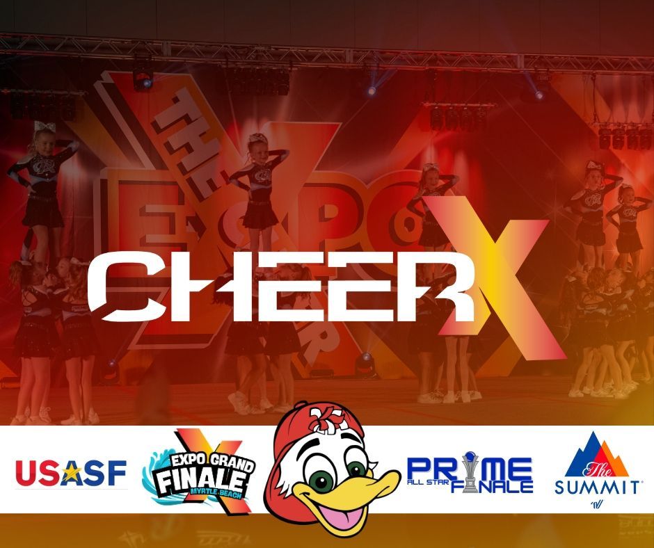 Cheer x is sponsored by us sf and summit