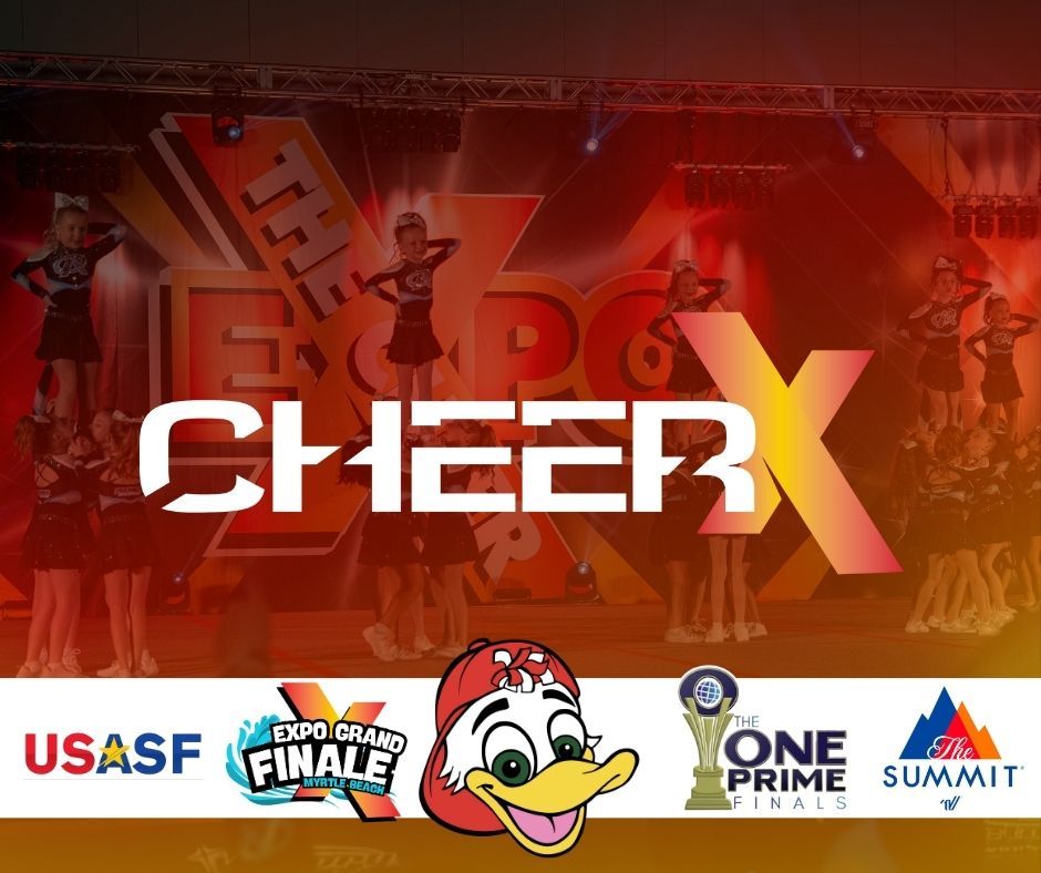 Cheer x is sponsored by us sf and summit