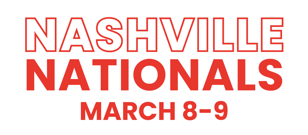 The logo for the nashville nationals march 8-9