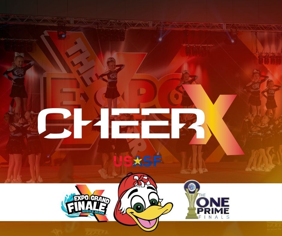 Cheer x is sponsored by us sf and summit