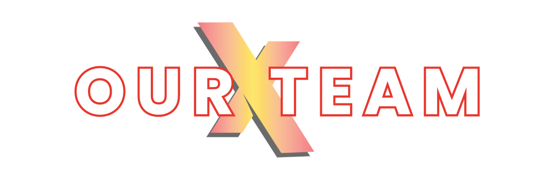 A logo for our team with an x in the middle