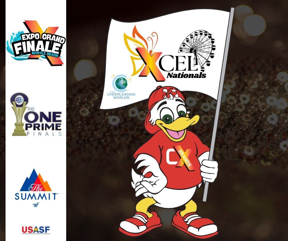 Cheer x is sponsored by us sf and summit